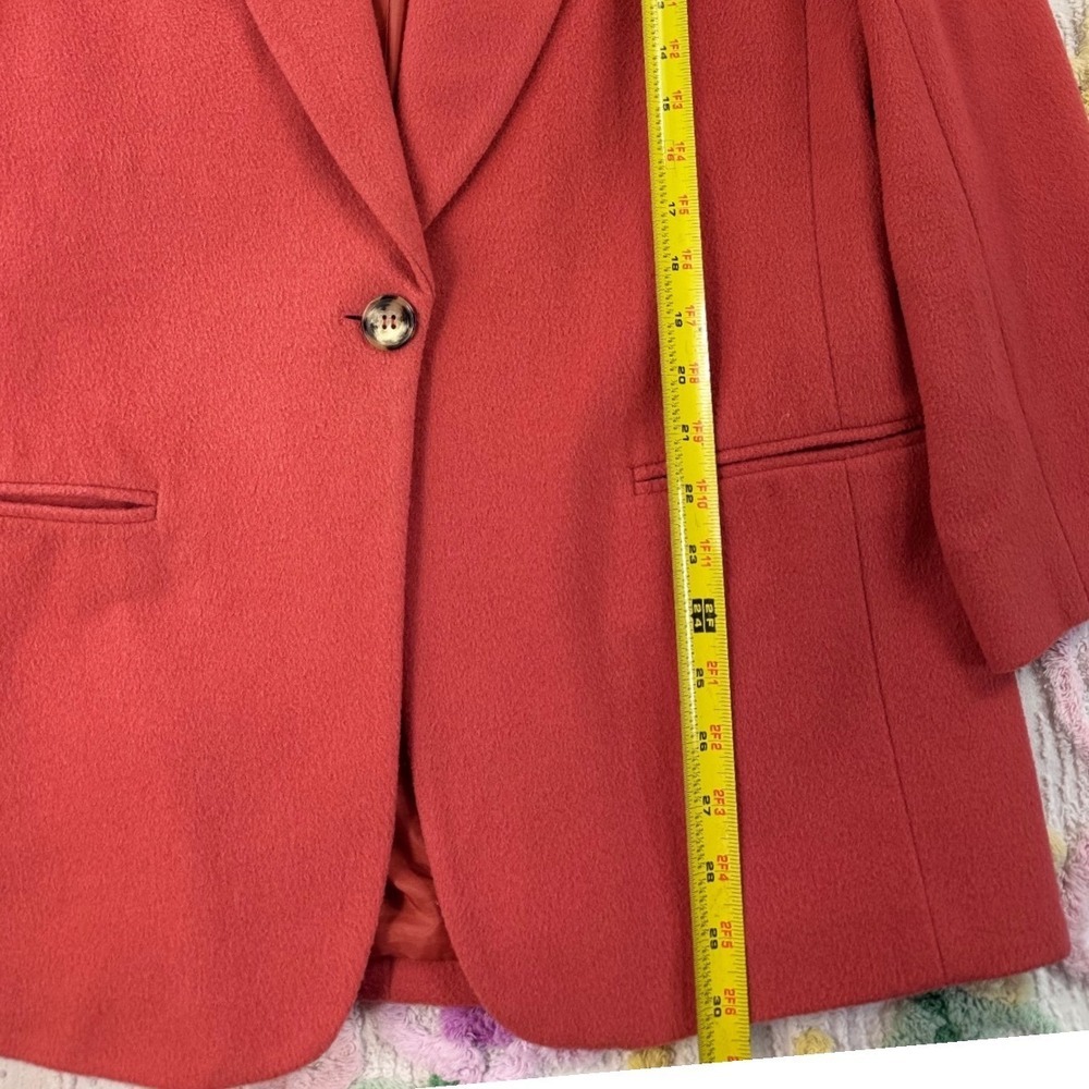 The Limited Wool Cashmere Blend Blazer Jacket Coral Pink Vintage Oversized Sz M - Picture 3 of 9